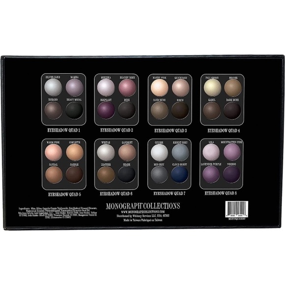 Monograph Quads Set of 8 Sleek Black Eyeshadow Compact Set - Picture 7 of 8